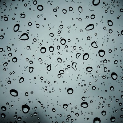 Water droplets on glass