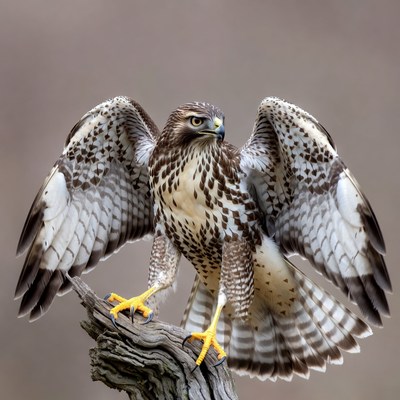 Red-tailed Hawk Spreading Wings