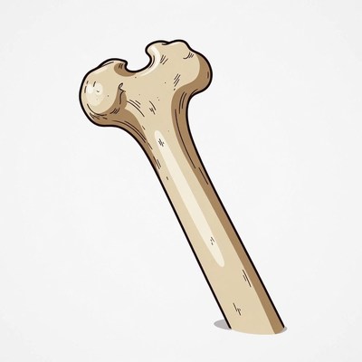 Cartoon Femur Bone Illustration