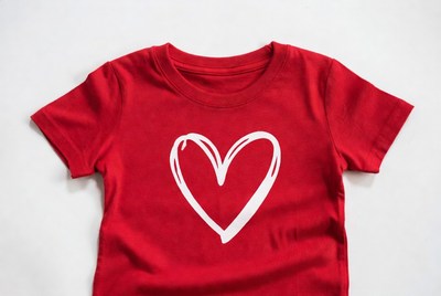 Red Toddler T-Shirt with White Heart