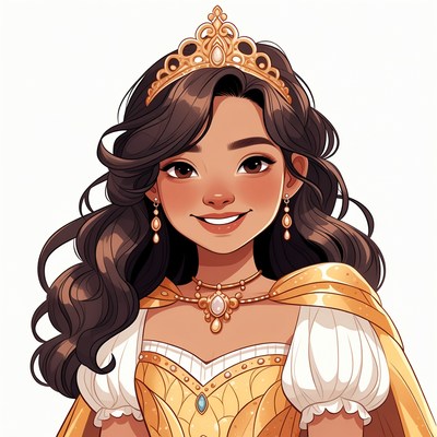 Princess with golden crown