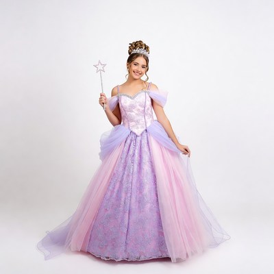 Girl in purple fairy princess dress
