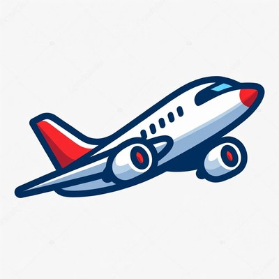 Cartoon Airplane Taking Off