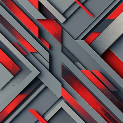 Red Gray Geometric Abstract Background