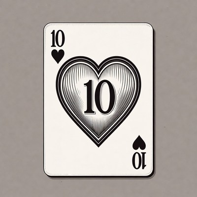 Ten of Hearts Playing Card