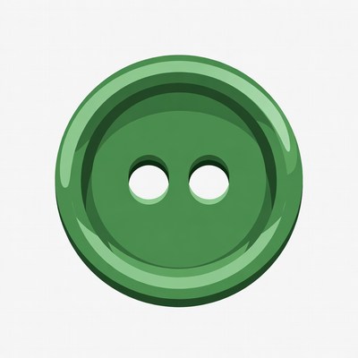 Green sewing button