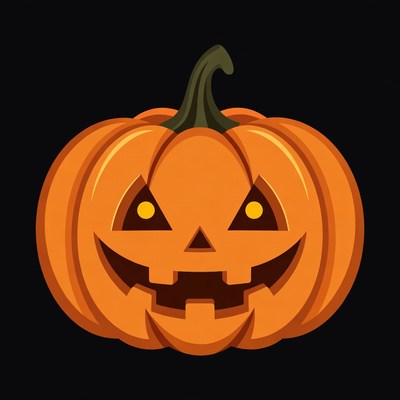 Jack-o'-lantern pumpkin illustration
