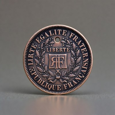 French Republic Bronze Coin Obverse