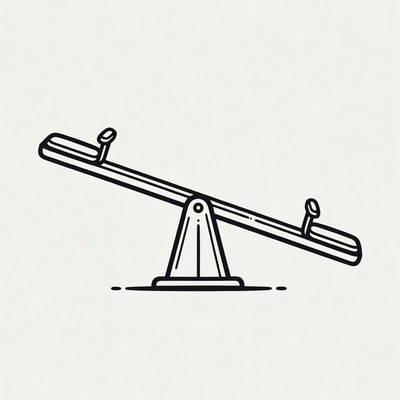 Seesaw Playground Equipment Illustration