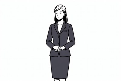 Woman in business suit illustration
