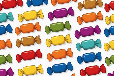 Colorful Candy Wrappers Pattern