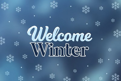 Welcome Winter Snow Background