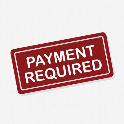Payment Required Red Stamp