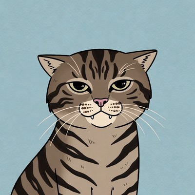 Tabby cat illustration
