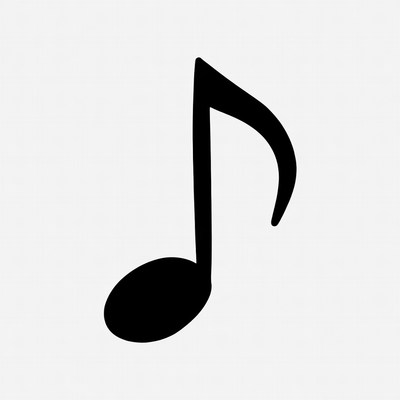 Black musical note icon