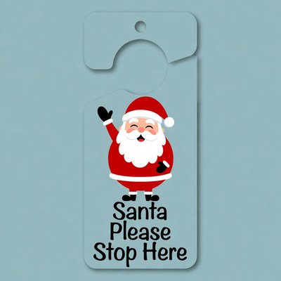 Santa Claus Door Hanger Sign