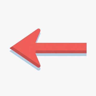 Red Left Arrow Icon