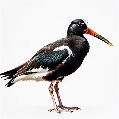 Black-necked Stilt standing isolated
