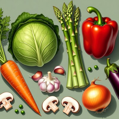 Fresh Vegetables Illustration