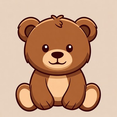 Cute cartoon teddy bear