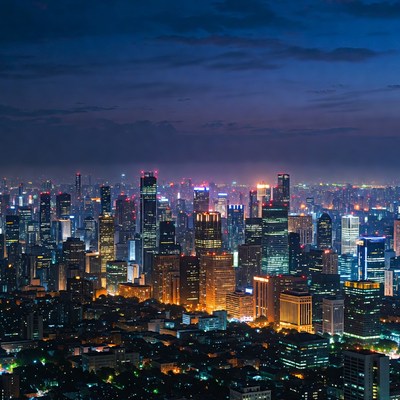 Shanghai Skyline at Night