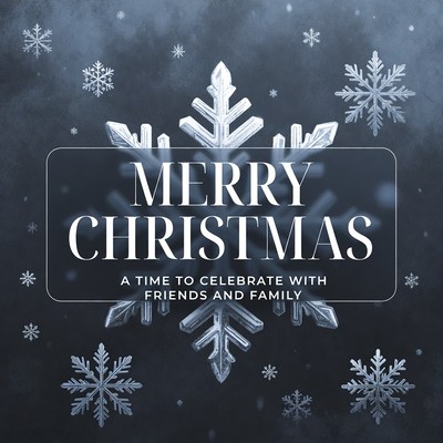 Merry Christmas Snowflakes Background