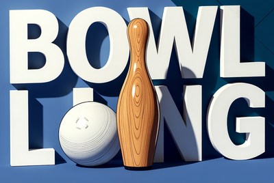 Bowling Ball and Pin Illustration