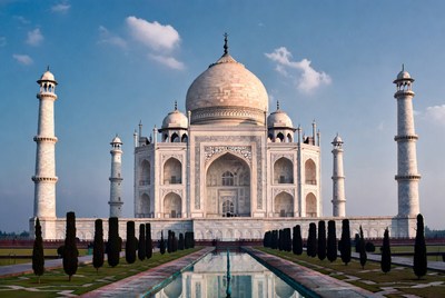 Taj Mahal with reflecting pool