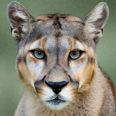 Close-up of mountain lion face