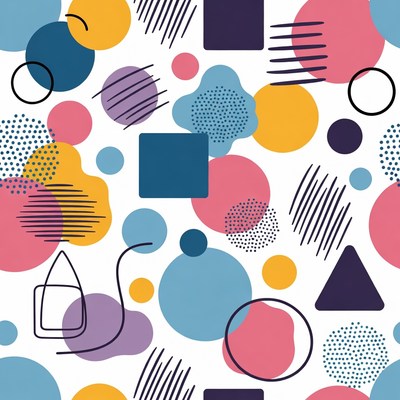 Colorful Abstract Geometric Shapes Pattern