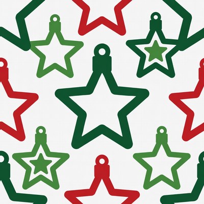 Red and Green Christmas Star Ornaments