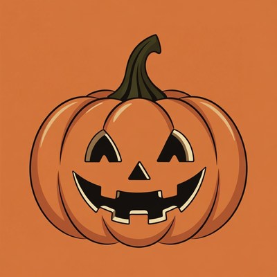 Jack-o'-lantern pumpkin illustration