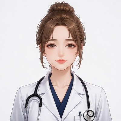 Anime nurse with stethoscope