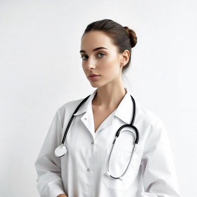 Female doctor with stethoscope