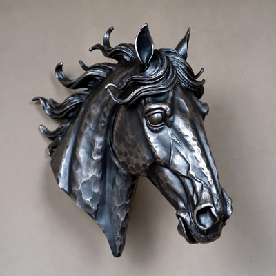 Bronze Horse Head Sculpture