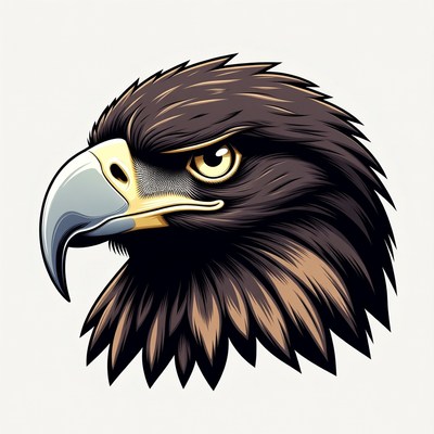 Bald Eagle Head Illustration