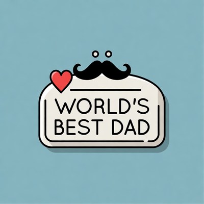 World's Best Dad illustration