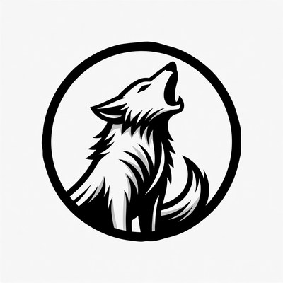 Howling Wolf in Circle