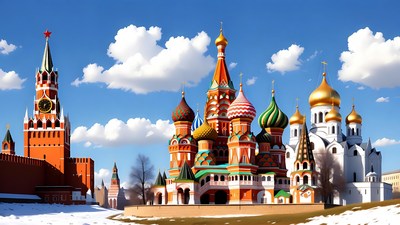 Saint Basil's Cathedral Moscow Winter