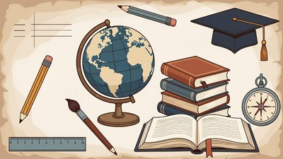 School Supplies Clipart Illustration