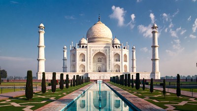 Taj Mahal with reflecting pool
