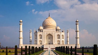 Taj Mahal with reflecting pool