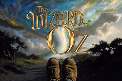 Wizard of Oz Golden Text with Boots