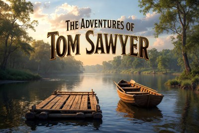 Tom Sawyer Raft on River