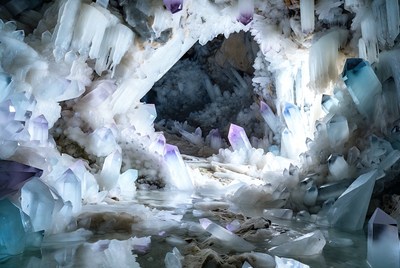 Amethyst Quartz Crystal Cave Interior