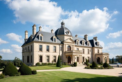 Luxurious French Chateau Mansion Exterior