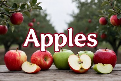 Fresh Red and Green Apples