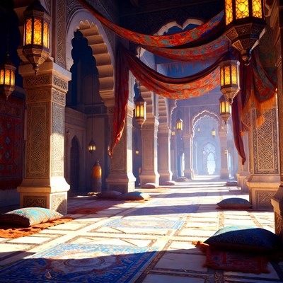 Luxurious Moroccan Hallway Interior
