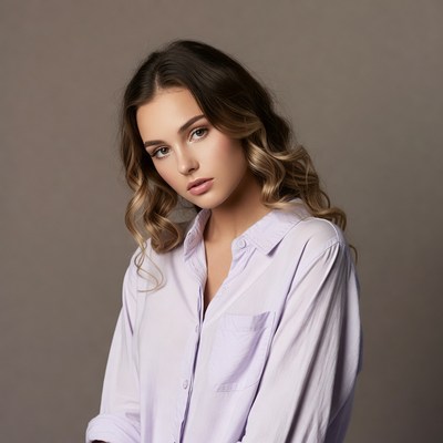 Young woman in white shirt