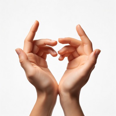 Hands forming heart shape